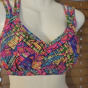 Forever 21+ Colorful Swimsuit Top Sz XL
